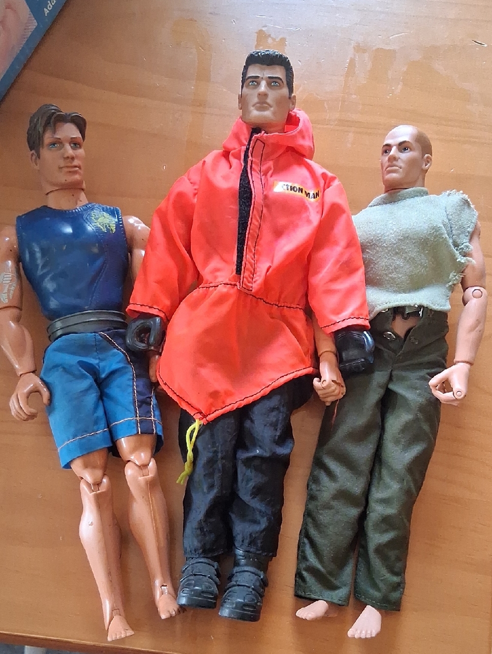 Vintage Action Figure Lot with Bright Orange Parka